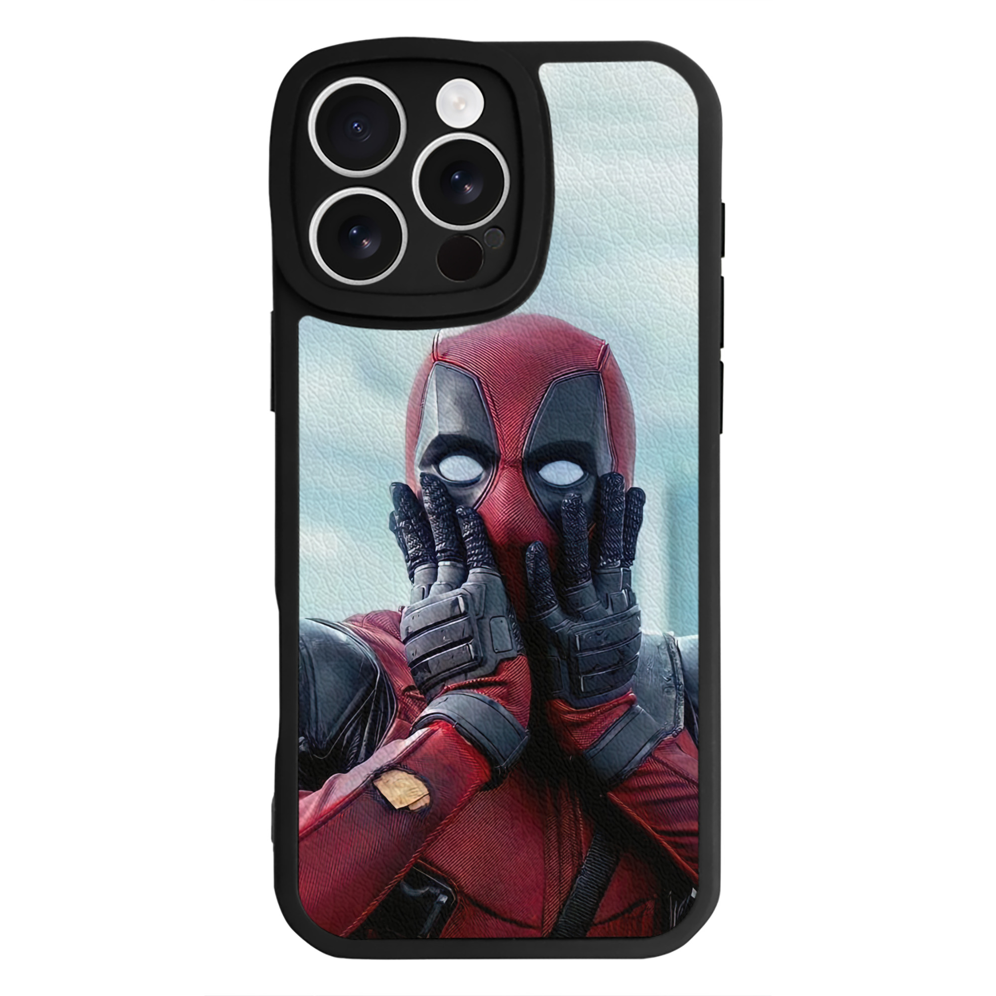 （画像用） Deadpool デッドプール 【iPhone 16シリーズ対応】シリコンスマホケース（レザー調） 材質：シリコン